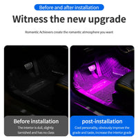 LED Car Interior Ambient Lights Foot Strip Lighting Kit